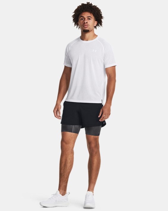 Men's UA Launch 5'' 2-in-1 Shorts in Black image number 2